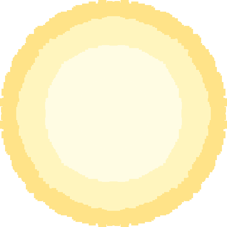 a medium light yellow circle, brightest in the center.